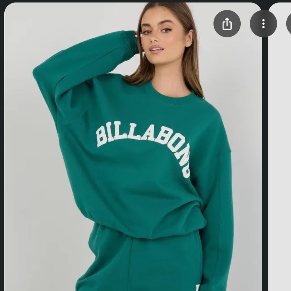 Billabong Teal Crewneck Sweatshirt